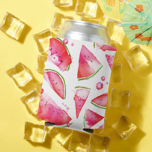Rafraîchisseur Pour Canette Aquarelle pastèque 1 (Été in situ)