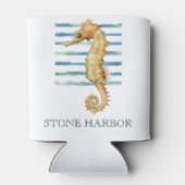 Rafraîchisseur Pour Canette Aquarelle Plage de Seahorse (Dos)