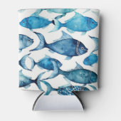 Rafraîchisseur Pour Canette Aquarelle poisson bleu | Manches à boisson Ocean C (Devant)