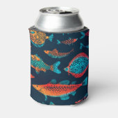 Rafraîchisseur Pour Canette Aquarelle Poissons : Bleu Profond Sans Mer (Can Dos)