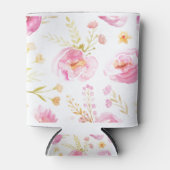 Rafraîchisseur Pour Canette Aquarelle rose Floral (Devant)