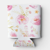 Rafraîchisseur Pour Canette Aquarelle rose Floral (Dos)