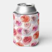 Rafraîchisseur Pour Canette Aquarelle rose : Motif Floral sans joint. (Can Dos)