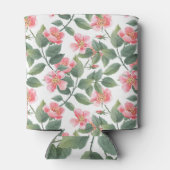 Rafraîchisseur Pour Canette Aquarelle Rose sauvage Floral sans joint (Dos)