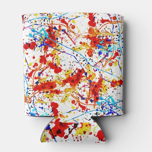 Rafraîchisseur Pour Canette Aquarelle Spots Motif Arrière - plan blanc (Dos)