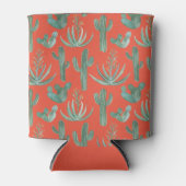 Rafraîchisseur Pour Canette Aquarelle Succulente du Saguaro Cactus Aloé Rouge (Devant)