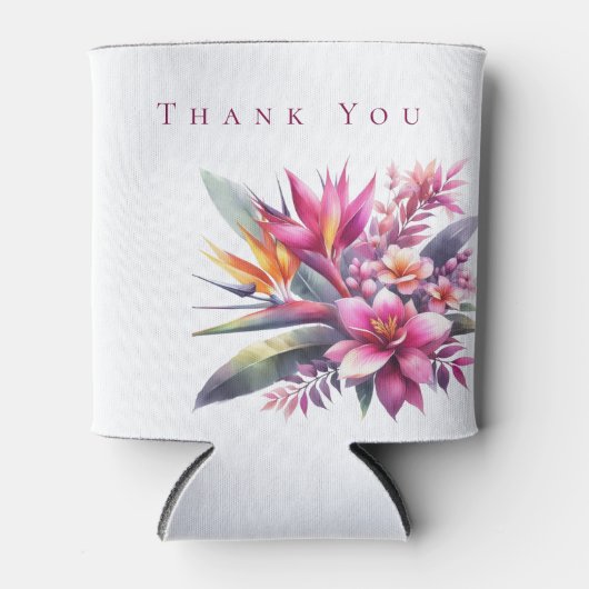 Rafraîchisseur Pour Canette Aquarelle Tropical Bliss-Mariage-Merci- (Devant)