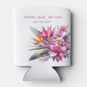 Rafraîchisseur Pour Canette Aquarelle Tropical Bliss-Mariage-Merci- (Dos)