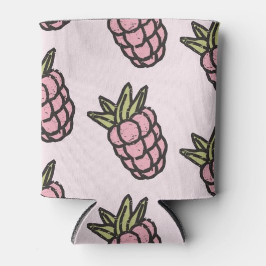 Rafraîchisseur Pour Canette Aquarelle tropicale d'ananas Boisson de fruits (Devant)