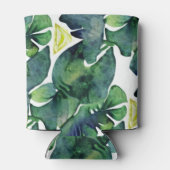 Rafraîchisseur Pour Canette Aquarelle tropicale feuille mariée Mariage (Dos)