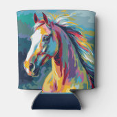 Rafraîchisseur Pour Canette Aquarelles Illustration de la tête de cheval (Dos)