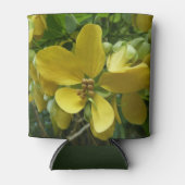 Rafraîchisseur Pour Canette Arbre à douche dorée Tropical Jaune Floral (Devant)