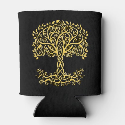 Rafraîchisseur Pour Canette Arbre Celtique Jaune (Dos)