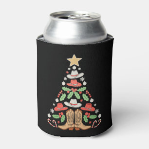 Rafraîchisseur Pour Canette Arbre de Noël Cowboy Noël Bottes de Danse Ouest