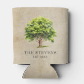 Rafraîchisseur Pour Canette Arbre rustique aquarelle (Dos)