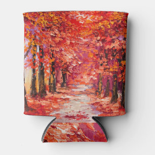 Rafraîchisseur Pour Canette Arbres d'automne colorés, peinture impressionniste