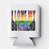 Rafraîchisseur Pour Canette Arc-en-ciel J'aime mon petit ami (Dos)