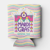 Rafraîchisseur Pour Canette Arc Mardi Gras avec perles, Galveston, Texas Can C (Dos)