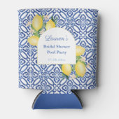 Rafraîchisseur Pour Canette Arch Lemons Blue Tiles Fête des mariées Pool Party (Devant)