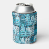 Rafraîchisseur Pour Canette Architecture d'Amsterdam, aquarelle bleue. (Can Dos)