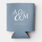 Rafraîchisseur Pour Canette Ardoise | Ampersand Monogram Wedding Favor (Devant)