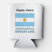 Rafraîchisseur Pour Canette Argentine et Argentine Drapeau avec votre nom (Devant)
