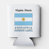 Rafraîchisseur Pour Canette Argentine et Argentine Drapeau avec votre nom (Dos)