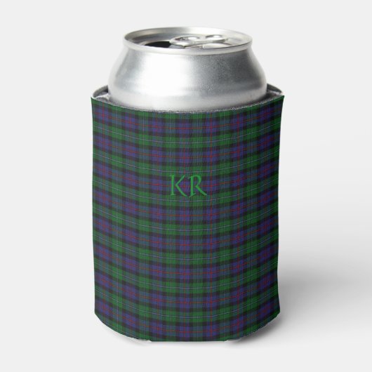 Rafraîchisseur Pour Canette Argyll District Tartan avec monogramme / initiales (Can devant)