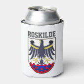 Rafraîchisseur Pour Canette Armoiries de Roskilde, Danemark Tiré de verre (Can devant)
