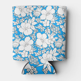 Rafraîchisseur Pour Canette Arrière - plan Bleu : Motif Floral sans joint.