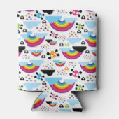 Rafraîchisseur Pour Canette Arrière - plan du crâne arc-en-ciel emo adolescent (Dos)