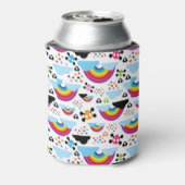 Rafraîchisseur Pour Canette Arrière - plan du crâne arc-en-ciel emo adolescent (Can Dos)