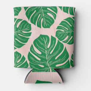Rafraîchisseur Pour Canette Arrière - plan Feuille rose floral.