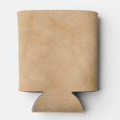Rafraîchisseur Pour Canette Arrière - plan marron clair, texture cuir. (Dos)