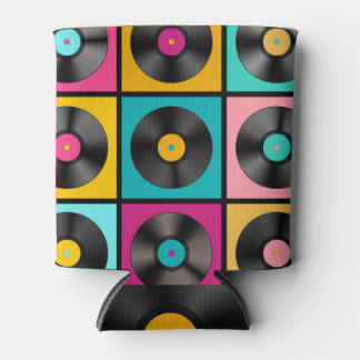 Rafraîchisseur Pour Canette Arrière - plan rétro vintage Vinyl Records