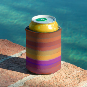 Rafraîchisseur Pour Canette Art à l'aquarelle salée de lever de soleil lumineu