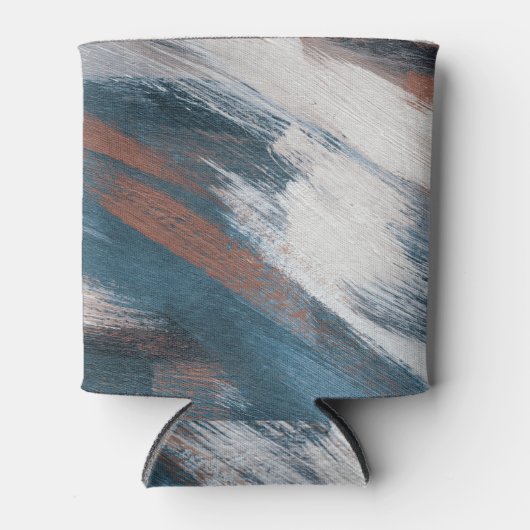 Rafraîchisseur Pour Canette Art Abstrait : Brush Strokes Versatile. (Devant)