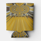 Rafraîchisseur Pour Canette Art de design Motif à fleurs jaunes dorées (Devant)