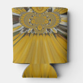 Rafraîchisseur Pour Canette Art de design Motif à fleurs jaunes dorées (Dos)
