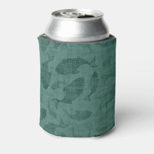 Rafraîchisseur Pour Canette Art de pochoir de poissons aquatiques à motif de b