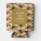 Rafraîchisseur Pour Canette Art déco moderne Noir Blush Gold Mariage personnal (Devant)