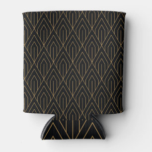 Rafraîchisseur Pour Canette Art Déco : papier peint géométrique vintage.