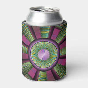 Rafraîchisseur Pour Canette Art Fractal Moderne Rond Et Coloré
