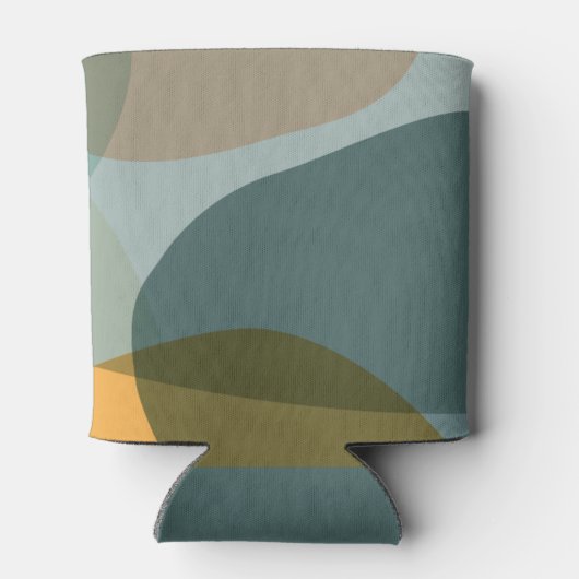 Rafraîchisseur Pour Canette Art moderne Abstrait Vert Sage Turquoise Personnal (Dos)