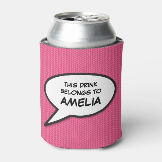 Rafraîchisseur Pour Canette Art Pop personnalisé Bulle de bande dessinée (Can devant)