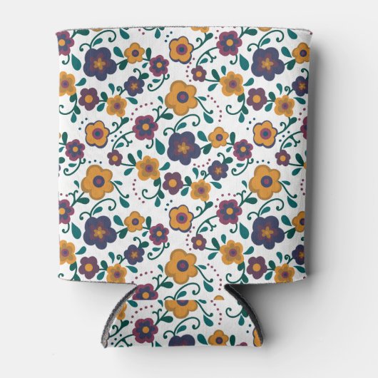 Rafraîchisseur Pour Canette Art populaire des années 70 Ditzy Retro Daisy dans (Devant)