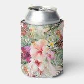 Rafraîchisseur Pour Canette ArtsApp paradis tropical Hibiscus Monstera (Can devant)