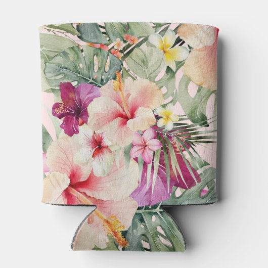 Rafraîchisseur Pour Canette ArtsApp paradis tropical Hibiscus Monstera (Dos)