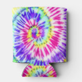 Rafraîchisseur Pour Canette Artsy Neon Rainbow Tie Dye Motif d'aquarelle (Dos)