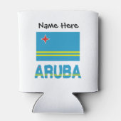Rafraîchisseur Pour Canette Aruba et Aruban Flag with Your Name (Dos)